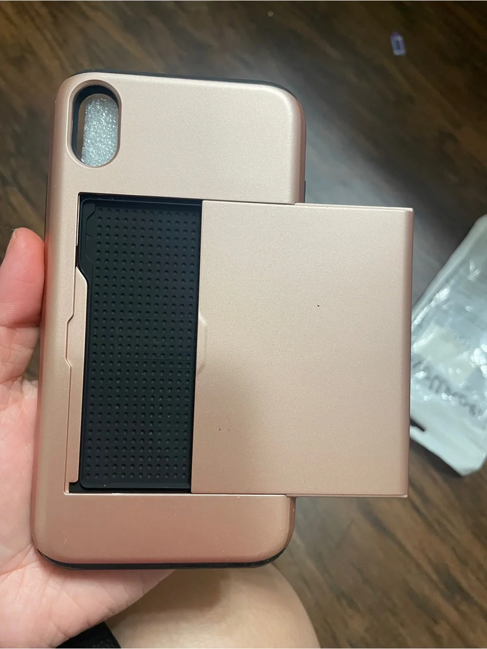 Rose Gold iPhone XR Card Slot Case - Slim Protective Wallet